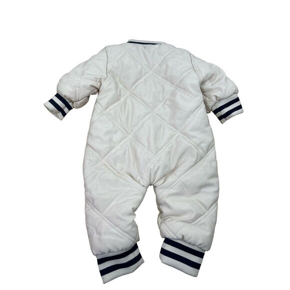 Mothers's Bear Quilted Puffer Snowsuit One Piece Fleece Lined Baby sz 9-12 mo - Picture 3 of 5